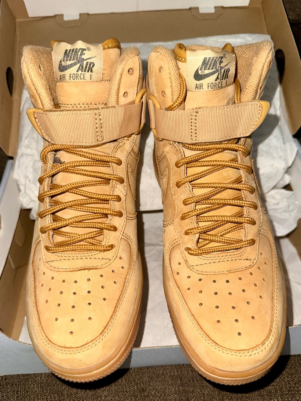 Nike Air Force 1 High Top Sneakers flax / Wheat